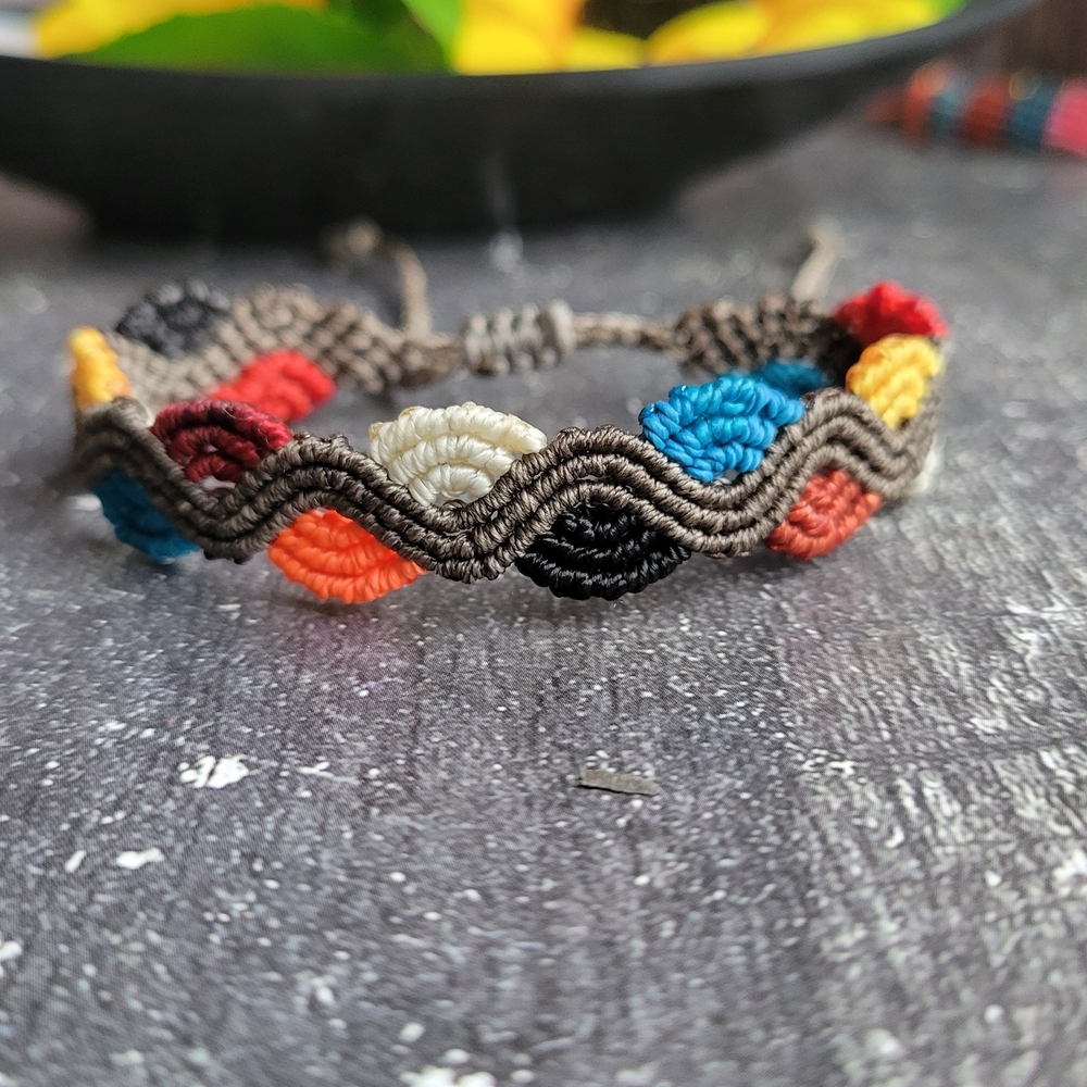 Earth Art Hand Crafted Artisan Multicolor Bracelet - Picture 6 of 6
